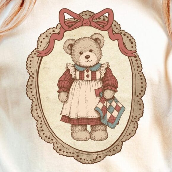 Thrifted Bear Retro Vibes Shirt, Grandma Core Shirt - Picture 2 of 3